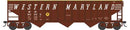 Bowser 43494 HO 70-Ton 14-Panel 3-Bay Hopper - Ready to Run -- Western Maryland