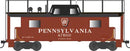 Bowser 43418 HO PRR Class N8 Steel Center-Cupola Cabin Car (Caboose) - Ready to Run -- Pennsylvania Railroad