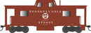 Bowser 43410 HO PRR Class N8 Steel Center-Cupola Cabin Car (Caboose) - Ready to Run -- Pennsylvania Railroad