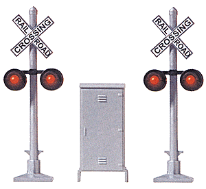 Busch Gmbh & Co Kg 5934 United States-Style Crossing Signal -- 2 Signals & Relay Box, HO Scale