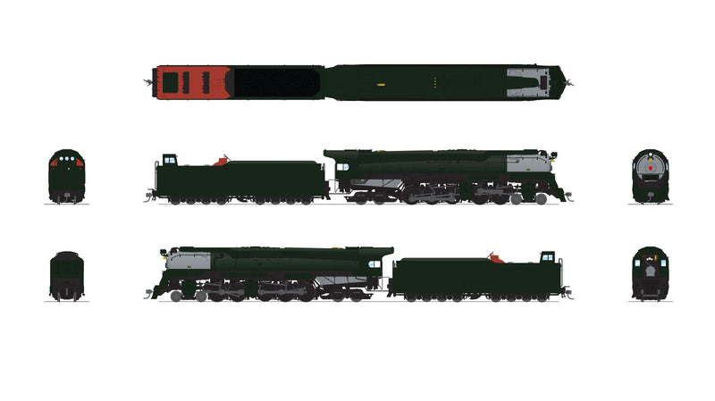 PREORDER (Brass Hybrid) BLI 7806 PRR Q2 Duplex, 4-4-6-4, Unlettered, Production Version, 18,000 gallon tender, Paragon4 Sound/DC/DCC, Smoke, HO