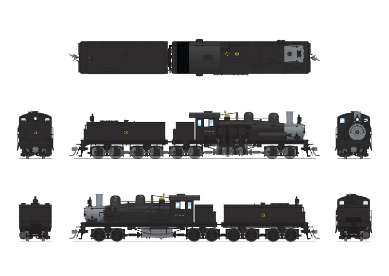 PREORDER BLI 8253 Class D 4-truck Shay, C&O