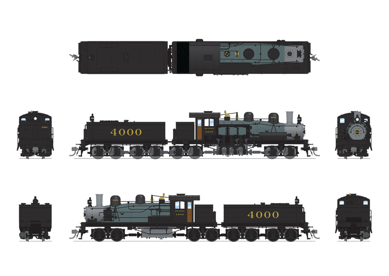 PREORDER BLI 8254 Class D 4-truck Shay, SOU