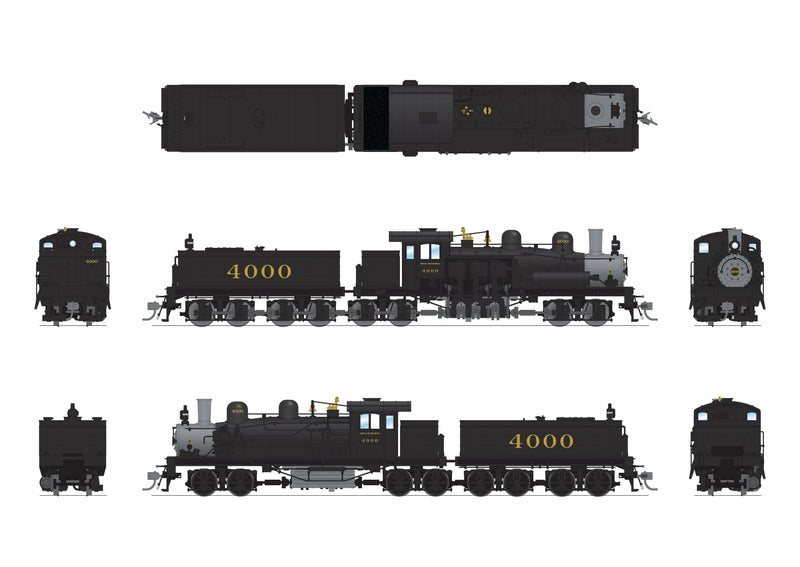 PREORDER BLI 7814 Class D 4-truck Shay, SOU