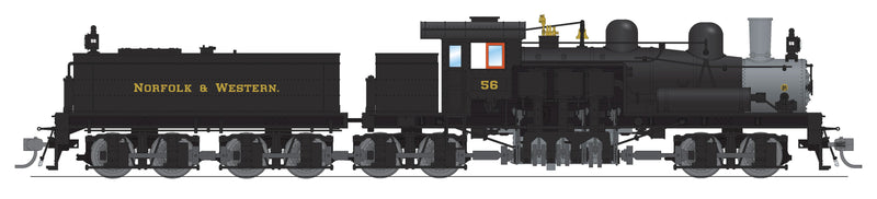 PREORDER BLI 7817 Class D 4-truck Shay, N&W 156, Paragon4 Sound/DC/DCC, Smoke, HO