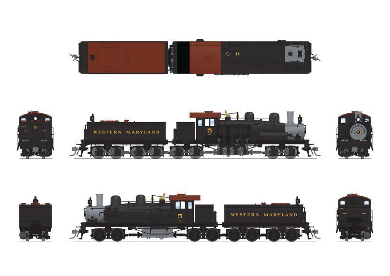 PREORDER BLI 7818 Class D 4-truck Shay, WM