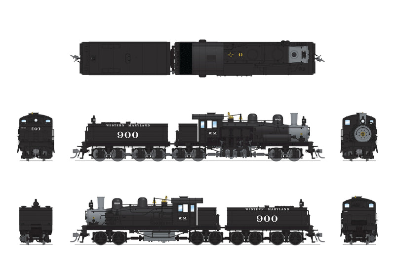 PREORDER BLI 7819 Class D 4-truck Shay, WM