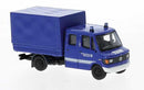 PREORDER Brekina HO 36956 1988 Mercedes-Benz L207 Doka Low-Side Delivery Truck with Cover, THW | 31.44