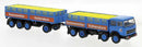 PREORDER Brekina HO 58538 1960s Fiat 691 Millepiedi Low-Side Cage Truck and Trailer with Load, Rommenholler | 76.49