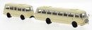 PREORDER Brekina HO 58271 1964 Jelcz 043 Bus with Trailer, Beige | 55.24