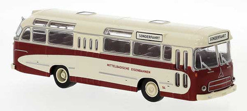 Brekina HO 59521 1960 Magirus Saturn II Bus, Mittelbadischen Eisenbahn