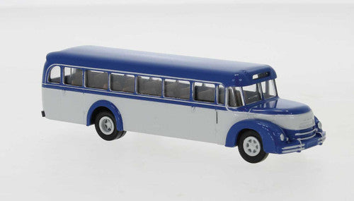 Brekina HO 59220 1952 MAN MKN Rundhauber/Round Hood Bus, Gray, Blue