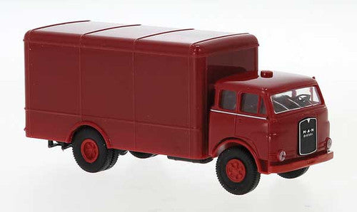Brekina HO 78377 MAN 10.212 FS LP 608 Box-Body Delivery Truck, Red