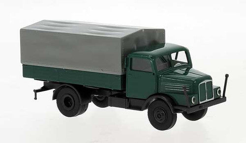 Brekina HO 71535 IFA S 4000-1 Low-Side Delivery Truck, Green, Red, Gray