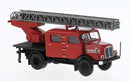 PREORDER Brekina HO 71765 1960s IFA S 4000-1 Crew Cab Service Truck with Ladder, Red, Black, Silver | 38.24