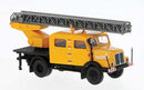 PREORDER Brekina HO 71766 1960s IFA S 4000-1 Crew Cab Service Truck with Ladder, Yellow, Black, Silver | 38.24
