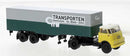 PREORDER Brekina HO 85235 1957-1970s DAF DO 2000 Semi Tractor with Van Trailer, Geldersche | 42.49