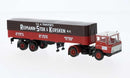 PREORDER Brekina HO 85285 1960s DAF FT 2600 Tractor with Covered Low-Side Trailer, R.S.K. | 38.24