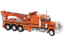 Brekina HO 86282 Peterbilt 359 Heavy-Duty Tow Truck, Assembled, Haines (orange, red)