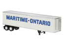 PREORDER Brekina HO 55960 2024 Refrigerated Trailer, Assembled, Maritime-Ontario (white, blue)