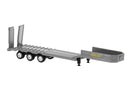 PREORDER Brekina HO 55962 2023-2024 Drop-Deck Trailer, Assembled, Friderici (gray, yellow, German Lettering)
