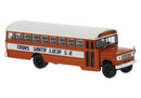 Brekina HO 61337 1960s-1970s Dodge S 600 Bus, Assembled, Trans Santa Lucia (red, white)