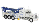 PREORDER Brekina HO 86283 1973 Peterbilt 359 Heavy-Duty Tow Truck, Assembled, Midwest Truck (white, blue)
