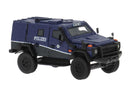 PREORDER Brekina HO BOS87805 2018 LAPV Enok 6.1 SUV, Assembled, Police (gray, German Lettering)