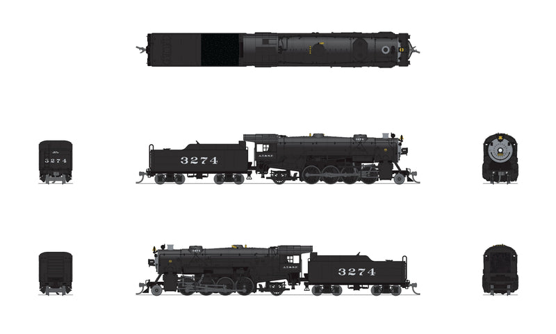 BLI 7830 USRA Heavy Mikado, ATSF 3274, Paragon4 Sound/DC/DCC, N (NP)