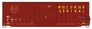 Intermountain HO 4130005 Gunderson 50' Hi-Cube Plug-Door Boxcar Modern Ends, Value Line, Wisconsin Central (maroon, yellow)