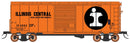 PREORDER Intermountain HO 38713 1937 AAR 10'6" Boxcar, 4-3-1 Improved Dreadnaught Ends, 6' Door, Ready to, Illinois Central (orange, black, white, Large Logo)