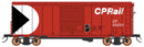 PREORDER Intermountain HO 38716 1937 AAR 10'6" Boxcar, 4-3-1 Improved Dreadnaught Ends, 6' Door, Ready to, Canadian Pacific (Action Red, white, black, Multimark Logo)