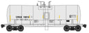 PREORDER Intermountain HO 47818 Trinity 19,600-Gallon Tank Car, Cargill CRGX (Reporting Marks Only, white, yellow conspicuity marks)