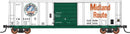 PREORDER Intermountain N 67533 Pullman-Standard 5277 Cu.Ft. Exterior-Post Boxcar, Colorado Midland (Fantasy Scheme, white, green, orange)