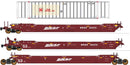 PREORDER Intermountain HO 47366C Maxi IV 3-Unit Well Car Set Early with 53' ContainersBNSF Railway