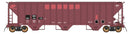 PREORDER Intermountain HO 472258 4785 PS2-CD Covered Hopper Late Version, Burlington Northern (Patched Ex-CR, Boxcar Red, black)