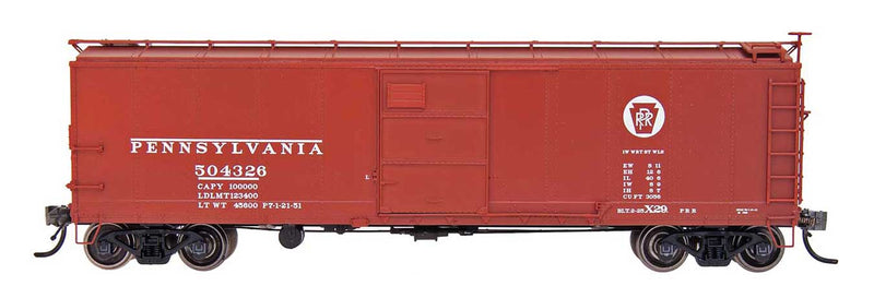 Intermountain Railway Company 37201 X-29 40' Boxcar - Ready to Run -- Pennsylvania Railroad (Patch Car, Tuscan, Circle Keystone), HO