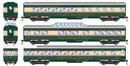 Roundhouse HO 79123 Streamlined Passenger Set, Burlington Northern