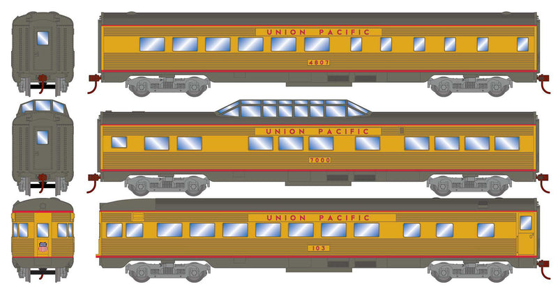 Roundhouse HO 79131 Streamlined Passenger Set, Union Pacific (3)