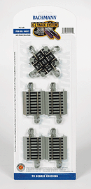 Bachmann Trains HO 44541 Crossing with Nickel Silver Rail & Gray Roadbed, E-Z Track, 90-Degree