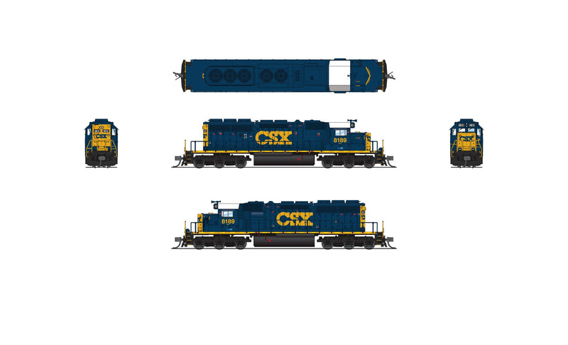 BLI 9955 EMD SD40-2, CSX 8189, YN3, No-Sound / DCC-Ready, N