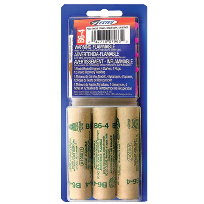 Estes Rockets 7963 B6-4 ENGINE FLIGHT PACK