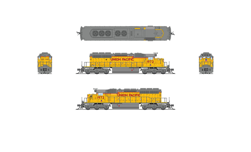 BLI 7967 EMD SD40-2, UP 1972, 2010's Appearance, Paragon4 Sound/DC/DCC, N