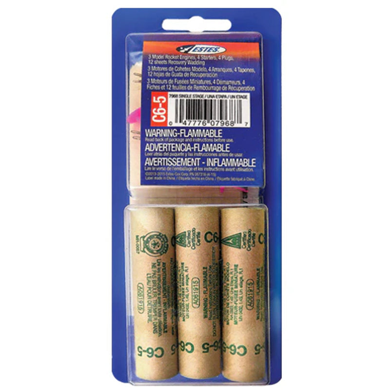 Estes Rockets 7968 C6-5 ENGINE FLIGHT PACK