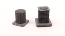 All Scale Miniatures 1600796 Residential Central Air-Style Air Conditioner Round, (5)
