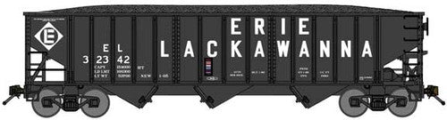 Bluford Shops N 14630 70-Ton 3-Bay 14-Panel Hopper with Load, Erie Lackawanna