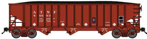 Bluford Shops N 14671 70-Ton 3-Bay 14-Panel Hopper with Load, Santa Fe