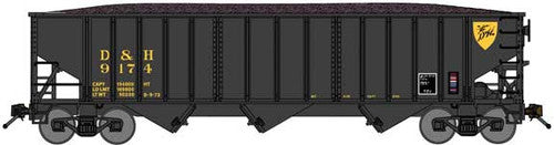 Bluford Shops N 14627 70-Ton 3-Bay 14-Panel Hopper with Load, Delaware & Hudson