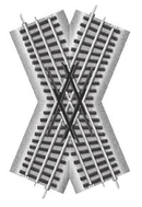 Lionel O 6-12051 FasTrack Track with Roadbed, 3-Rail, 45-Degree Crossing