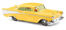 Busch HO 45026 1957 Chevrolet Bel Air Coupe, Yellow, White